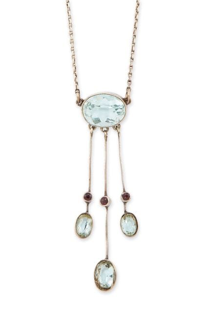 Collier pendentif en argent et aigue-marine du déb