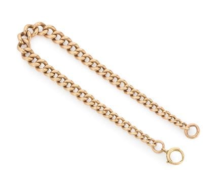 Bracelet à maillons en forme de bordure gradués en