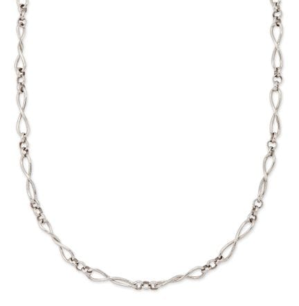 Collier en or blanc 9 carats, composé de maillons 