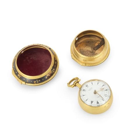 Edward Prior. Montre à verge à triple boîtier en é