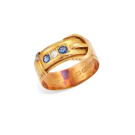 Bague à boucle en or 18 carats de la fin de l'époq