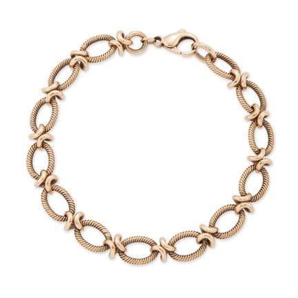 Bracelet en or 9 carats, composé d'une alternance 