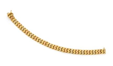 Bracelet en or tricolore 18 carats, avec maillons 