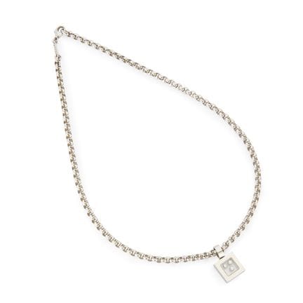 Chopard. Collier « Happy Diamonds » en or blanc 18