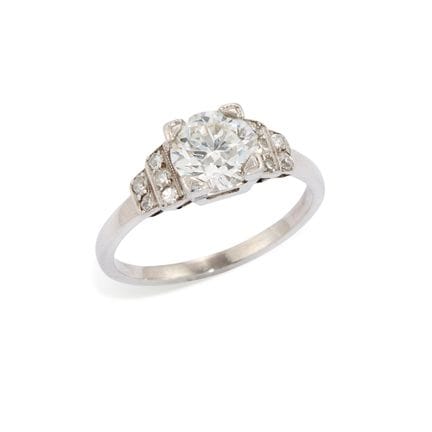 Bague en diamant du début du XXe siècle, sertie d'