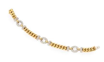 Asprey. Bracelet en or 18 carats serti de diamants