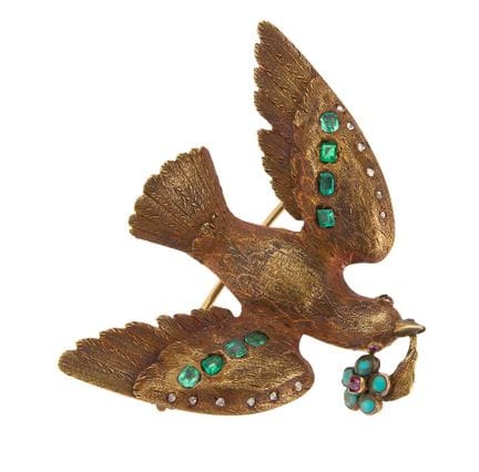 Broche victorienne de milieu de période représenta