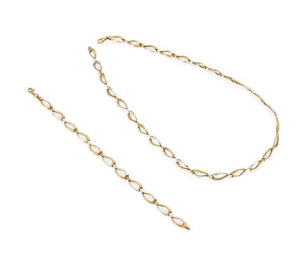 Ensemble composé d'un collier et d'un bracelet en 