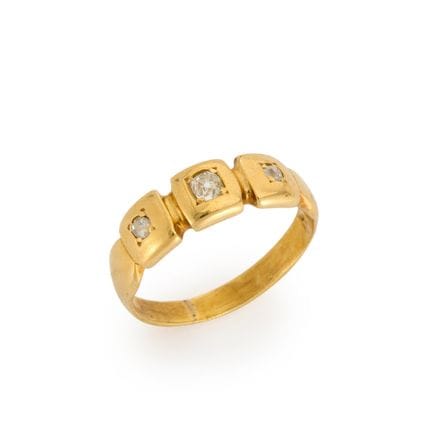 Bague de la fin de l'époque victorienne en or 18 c