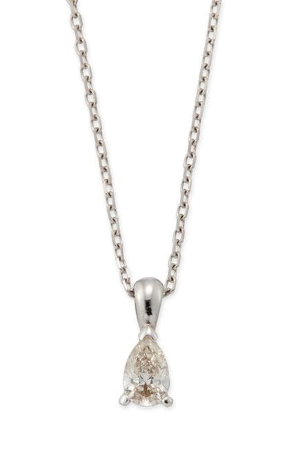 Pendentif composé d'un seul diamant, taillé en for