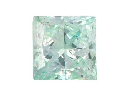 Un diamant non monté, de couleur vert-bleu, taille