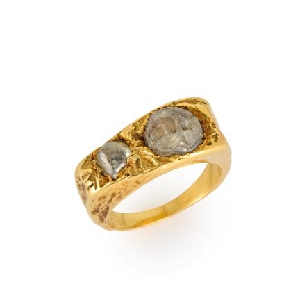 Bague à deux pierres en diamant, sertie de deux di