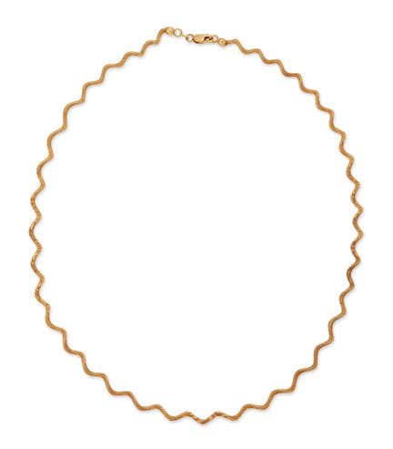 Collier en or 18 carats, composé d'un fil d'or enr