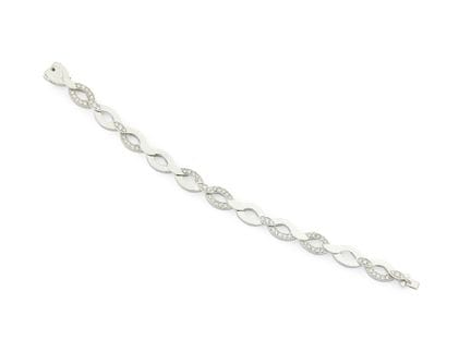 Bracelet français en diamants, composé de maillons