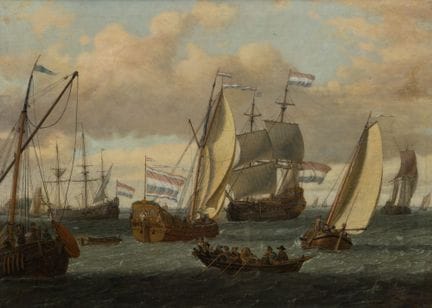 Abraham Storck (1644–1708)
Schiffe auf See bei fri
