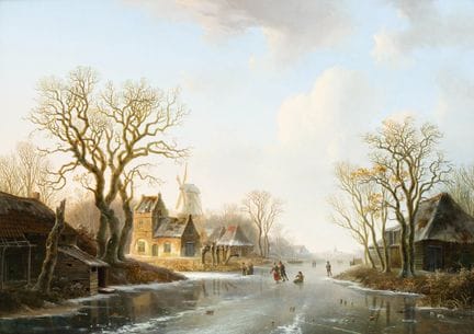 Willem de Klerk (1800–1876)
Winterlandschaft mit S