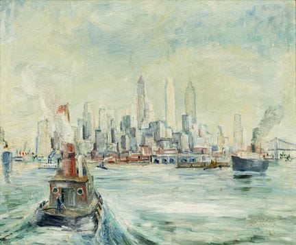 Adriaan Lubbers (1892-1954)
Towing boats in front 