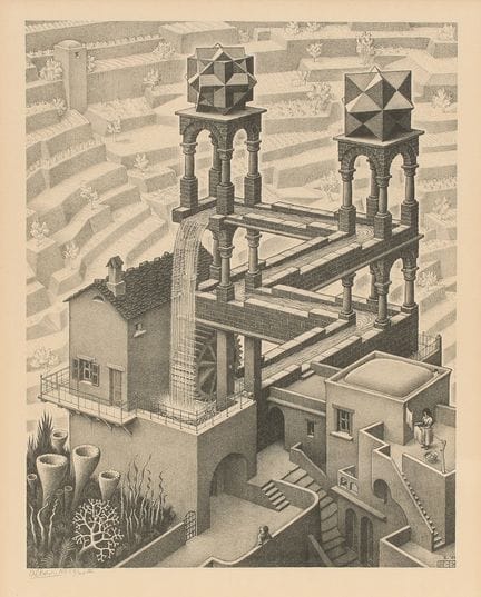 M.C. Escher (1898-1972)
«Waterfall»/«Waterval», fi