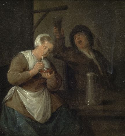 Jan Molenaer II (active 1680/90)
Pipe smoking and 