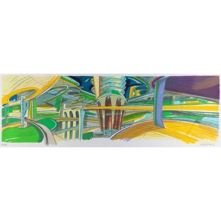 Massimo Iosa Ghini, 'Double City'
Serigrafie auf B