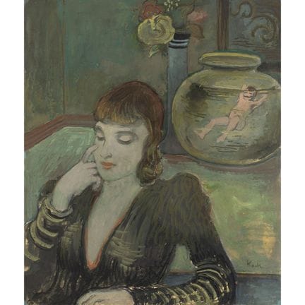 麦克·科克（1897-1946），《无题（肖像）》，约1930年
麦克·科克（1897-1946），