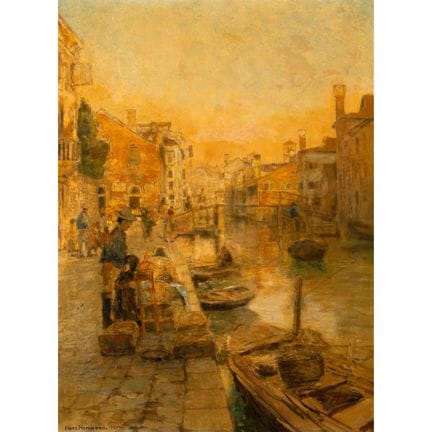 Hans Herrmann (1858-1942), 'Canal in Venedig', 189