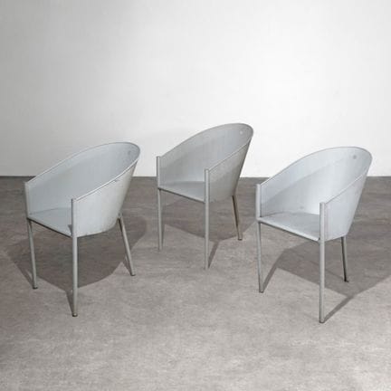 Philippe Starck, 3 sedie Costes in alluminio
Phili