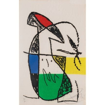 胡安·米罗*（1893-1983），《这就是我梦中的颜色》，1977年
胡安·米罗*（1893-19