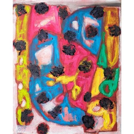 马库斯·吕佩尔茨*（1941），《抽象构图》（装裱于艺术家定制画框中），2008
马库斯·吕佩尔茨*