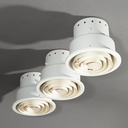 Gino Sarfatti, 3 lampade da soffitto modello SP/37