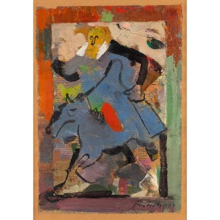 恩斯特·弗里奇*（1892-1965），《老统治者》，1950年
纸本综合技法。42 x 26.5 