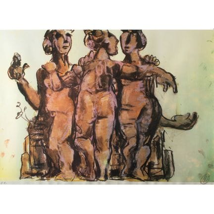 Markus Lüpertz* (1941), 'Die drei Grazien' (Three 