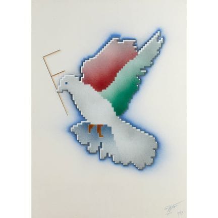 佩特鲁斯·万德雷*（1939-2012），《无题（鸽子）》，1987
佩特鲁斯·万德雷*（1939-