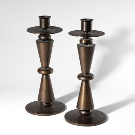 Germany, Pair of bronze candlesticks, 1980s
Deutsc