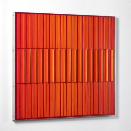 尤普·海因茨（1917-1999），《浮雕（木）红色垂直 III》，1975
尤普·海因茨（1917