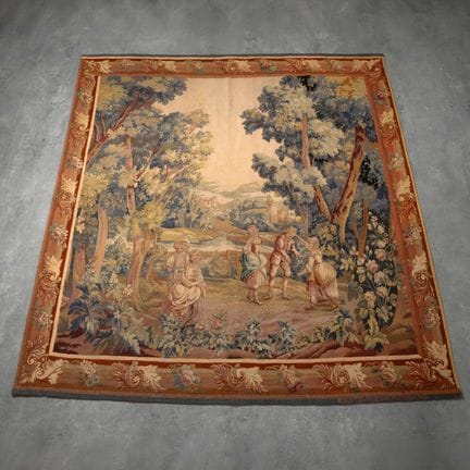 France. 19th century, Aubusson Tapestry 'The Game 
