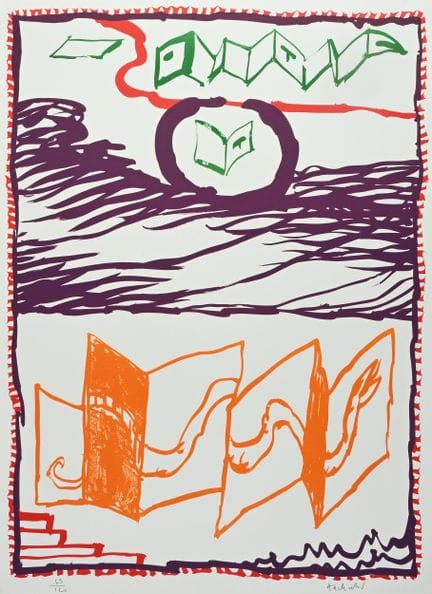 皮埃尔·阿列钦斯基（1927），彩色石版画，《在雅克·普特曼的目光与笔下》，1989年，编号65/1