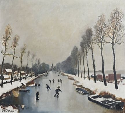 Albert SAVERYS (1886-1964), óleo sobre lienzo, «Pa