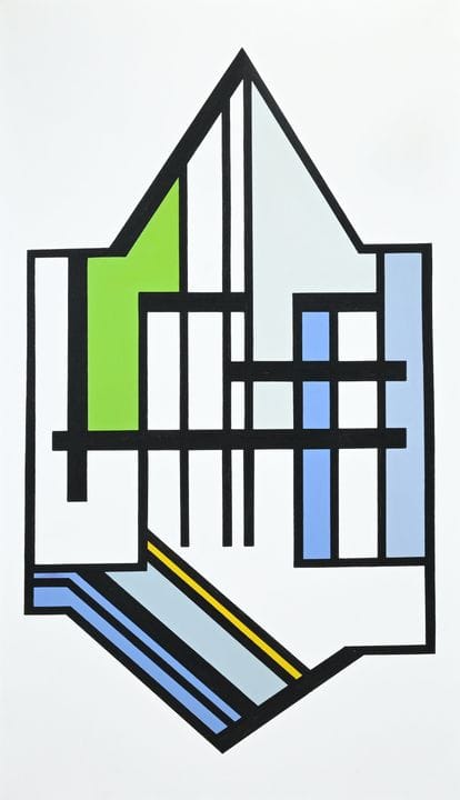 Guy VANDENBRANDEN (1926-2014), olio su tela, “Comp
