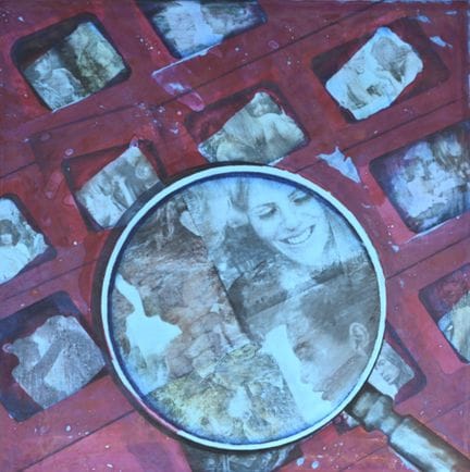 Pol MARA (1920-1998), olio su tela/seta “Folie de 