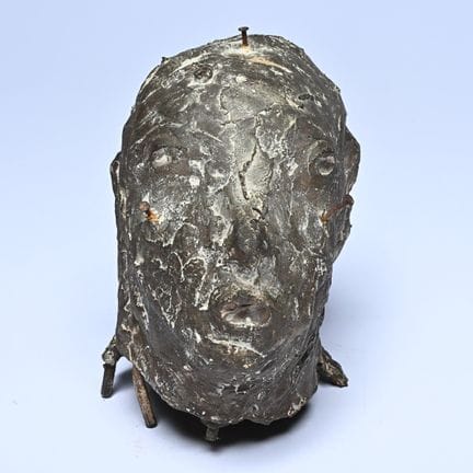 Johan TAHON (1965), sculpture en bronze, Tête, 1/1