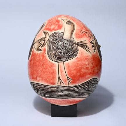 CORNEILLE (1922-2010), sculpture en céramique, Œuf