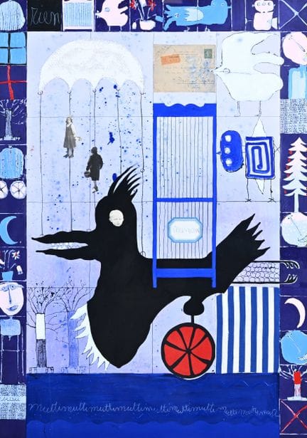 Christian SILVAIN (1950), óleo sobre papel, «Maman