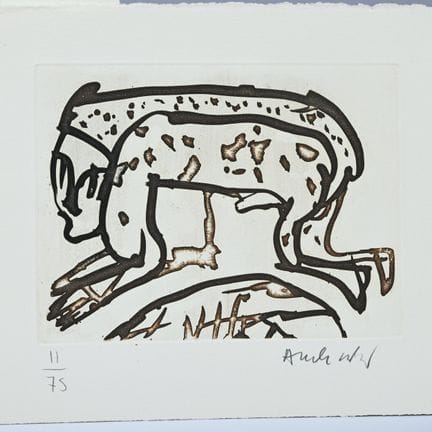 皮埃尔·阿列钦斯基（1927），蚀刻版画，《无题》，1991年，编号11/75，铅笔签名
皮埃尔·阿