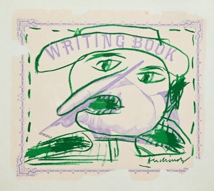 皮埃尔·阿列钦斯基（1927），石版画新年贺卡《Voeux》，艾梅·梅格画廊，1981年，版面签名
