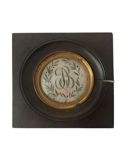 Medallion, with the monogram "AB" in the center, s