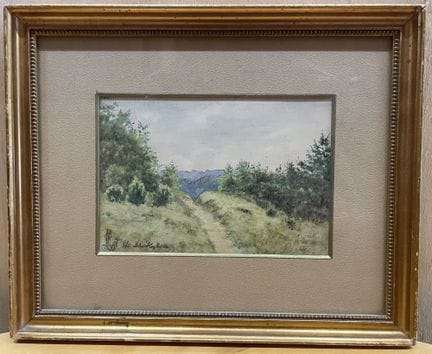 Danish School, *The Path*, watercolor signed in th