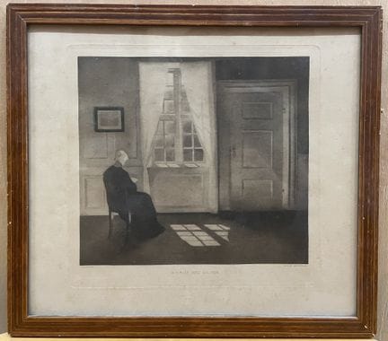 Vilhelm HAMMERSHØI, after *Interior with a Ray of 