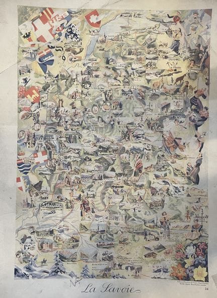 Set consisting of a color map of Savoy, Fig. 56. —