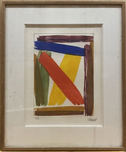 CLEMENT Color lithograph, signed lower right, prin